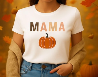 Fall Mama Boxy Tee | Cute Women's T-Shirt for Moms | Perfect for Halloween, Thanksgiving, Autumn Style, Gift for Her