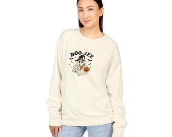 Halloween Boo Jee Ghost Sweatshirt, Unisex ComfortWash® Crewneck, Scary Halloween Shirt, Ghost Graphic Fall Jumper, Halloween Ghost