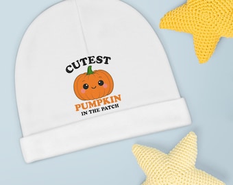 Adorable Pumpkin Baby Beanie, Autumn Baby Hat, Cute Halloween Beanie, Infant Gift, Newborn Outfit, Baby Shower Present