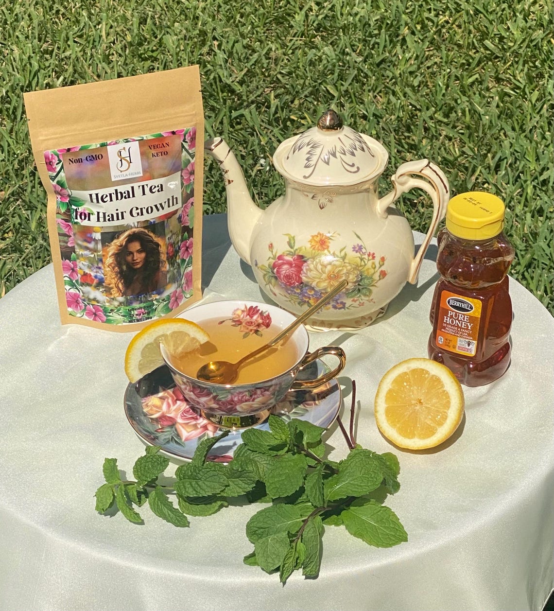 Advanced Hair Growth Tea With Organic Herbs– Promotes Stronger ...