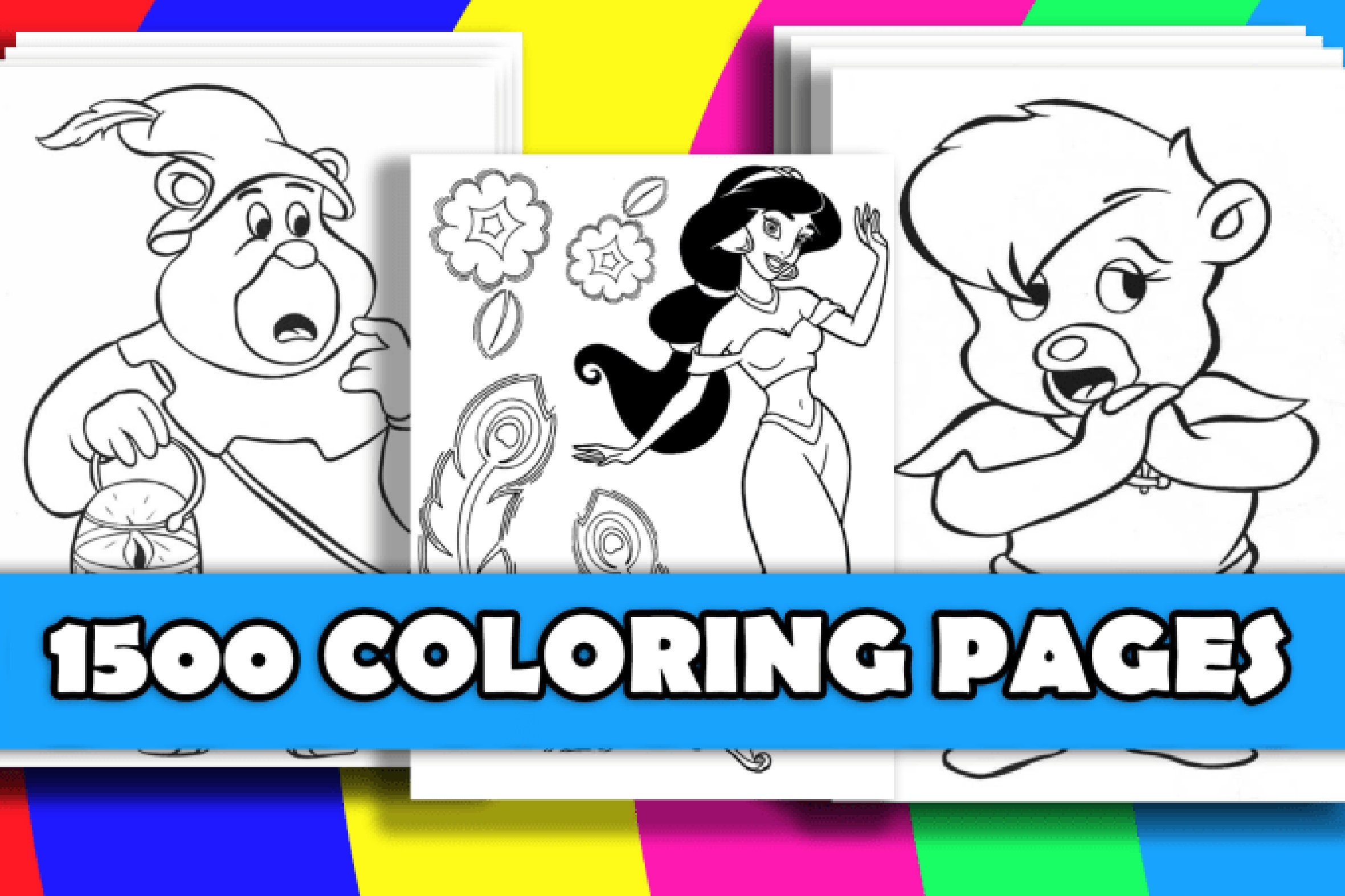 Coloring Book Pages 1500 High Quality | Etsy