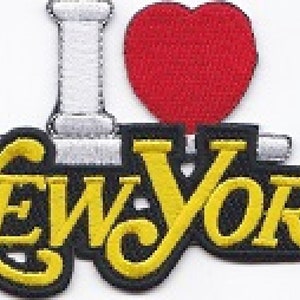 I Love New York Embroidered Patch Iron or Sew On Approx 5 X 3 Inches As Pictured