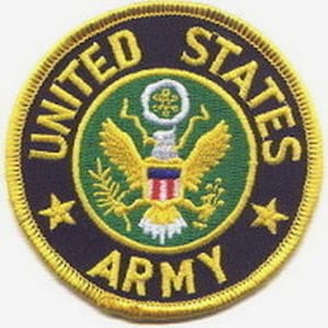 Patch Army Military Vets Veteran Embroidered Patch Iron or Sew On 3 Inches Diameter As Pictured