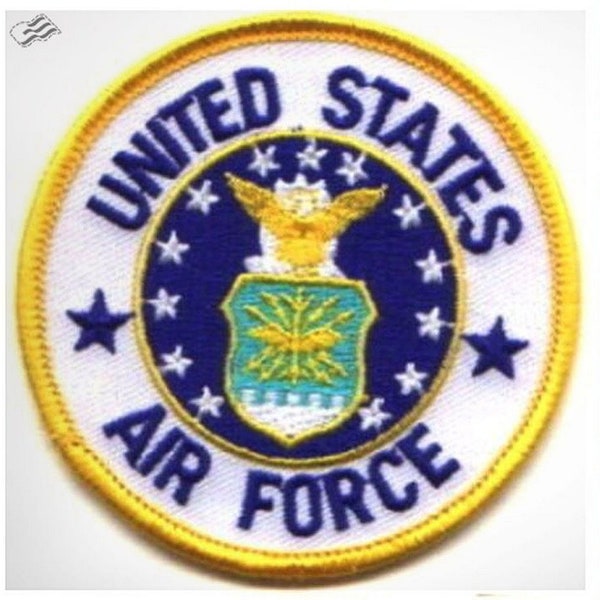 Air Force Military Embroidered Patch Iron or Sew On 3 Inches Diameter As Pictured