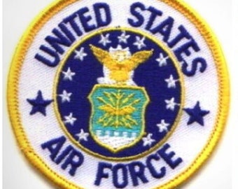 Air Force Military Embroidered Patch Iron or Sew On 3 Inches Diameter As Pictured