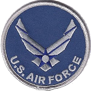 Air Force Logo Embroidered Patch Iron or Sew On 3 Inches As Pictured