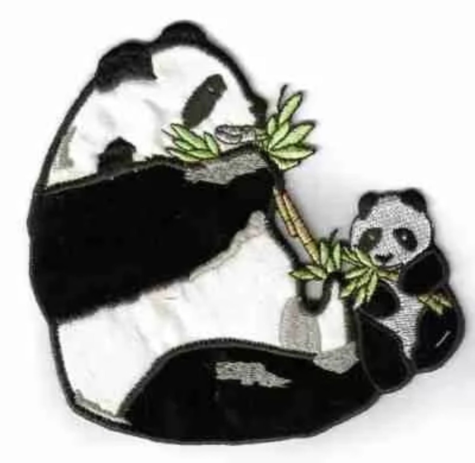 Large Patch Panda Bear & Baby Panda Animal Iron on 4 1/4 X 4 3/4 Inches ...