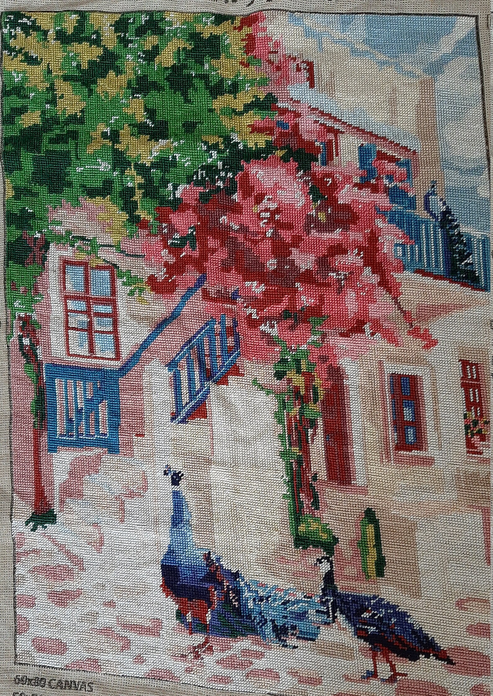 Finished cross stitch Wall hang decor Handmade Needlepoint Etsy