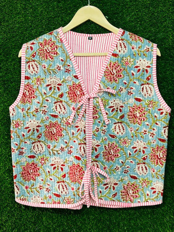Cotton sleeveless jackets for ladies best sale