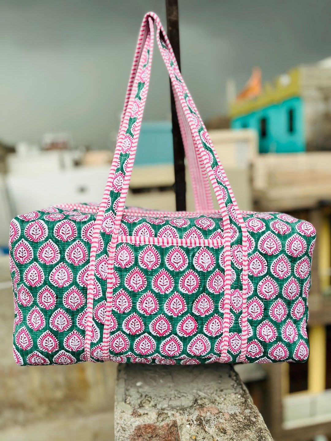 Sac De Voyage Vintage Toile Et Cuir 56L - Bagage à Main Weekend, Sport, Déplacement - Unisexe