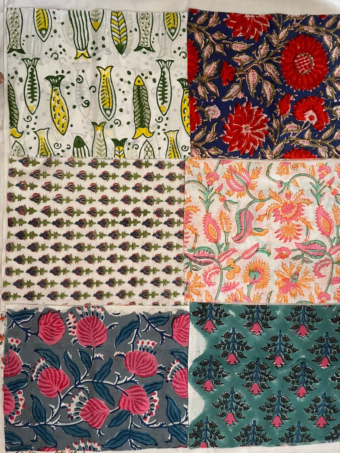 Precut Fabric Squares 100 Cotton Quilting Scarps Bohemian Etsy