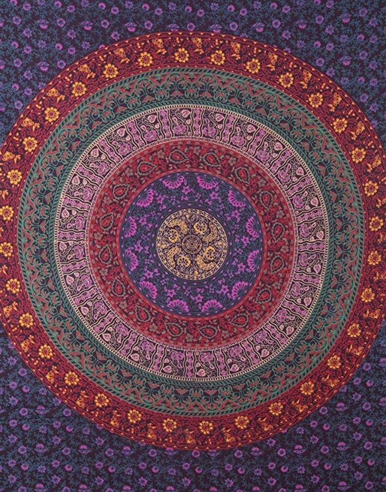 Bohemian Sofa Throws Blanket Large Mandala Sofa Throws 100 Etsy