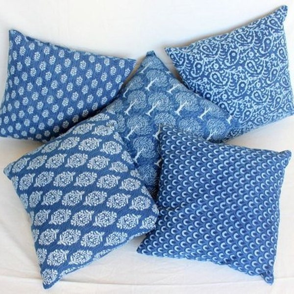 Multicolor - Set of 2 Bagh Block Print Cotton Pillow Covers 13