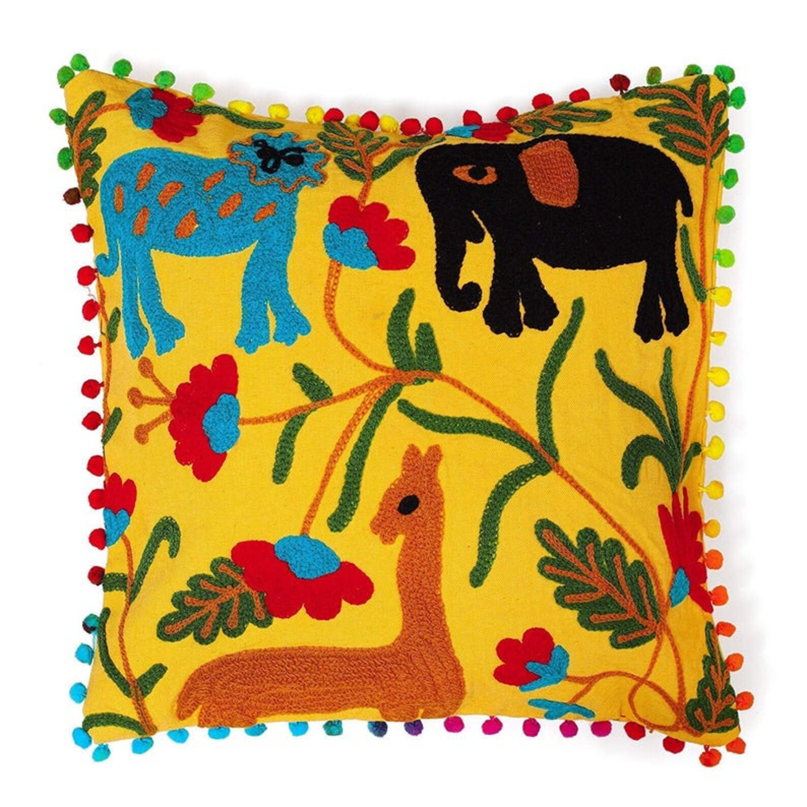 Bohemian Pillow Cover Boho Cushion Cover Handmade Colorful Etsy