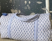 Large Cotton Weekender Travel Bag Handmade Quilted Fabric Duffle Bag Block Printed Overnight Bags Hand Luggage Bag Bags for Women Etsy