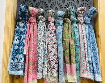 Pareo de algodón estampado a mano, pareo de playa para mujer, pareo de piscina boho, falda de playa elegante para niñas, pareo ligero de verano,