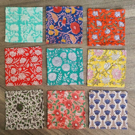 Wholesale Lot of Napkins Set Hand Printed Napkins for Home Etsy