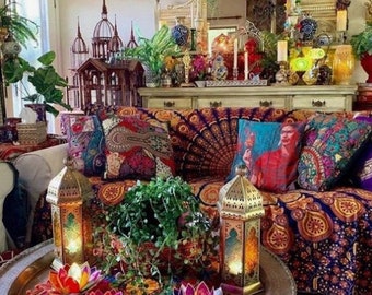 bohemian sofa Throws blanket large mandala sofa throws 100% Cotton Blanket Throw - Colorful Bedspread - Large Sofa Cover