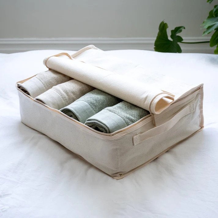 100 Cotton Canvas Handmade Quilt Storage Bags Wardrobe Underbed Storage Bag for Beddings Comforters Blankets Pillows Etsy