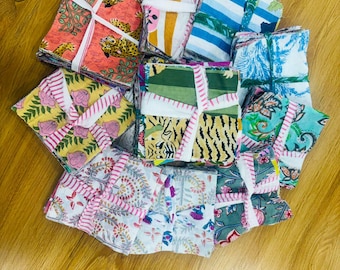 10 Fat Quarter Cotton Fabric Bundle Quilting Fabric Pack Floral Boho Prints Sewing Fabric Craft Fabric Remnants