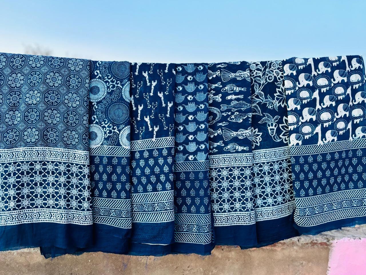Sarong. Seagull Sky. Fine Quality 100% Cotton Voile Sarong. 2.1 Meters  Long. Designed by Me and Printed in India. 