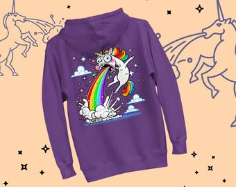 Too Magical to Handle Unicorn Hoodie – Funny Fantasy Rainbow Graphic Sweatshirt