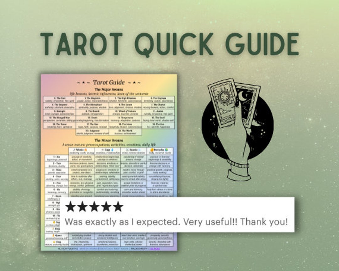 Tarot Quick Guide for Readers & Learners Etsy