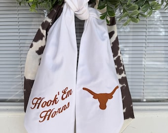 Game Day Wreath Sash, Hook'em , Western sash