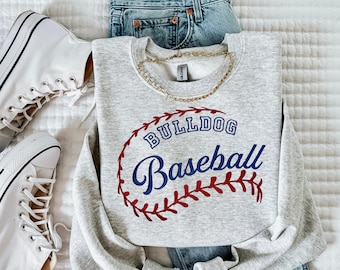 Personalized Baseball Embroidered Sweatshirt: Custom Player Number