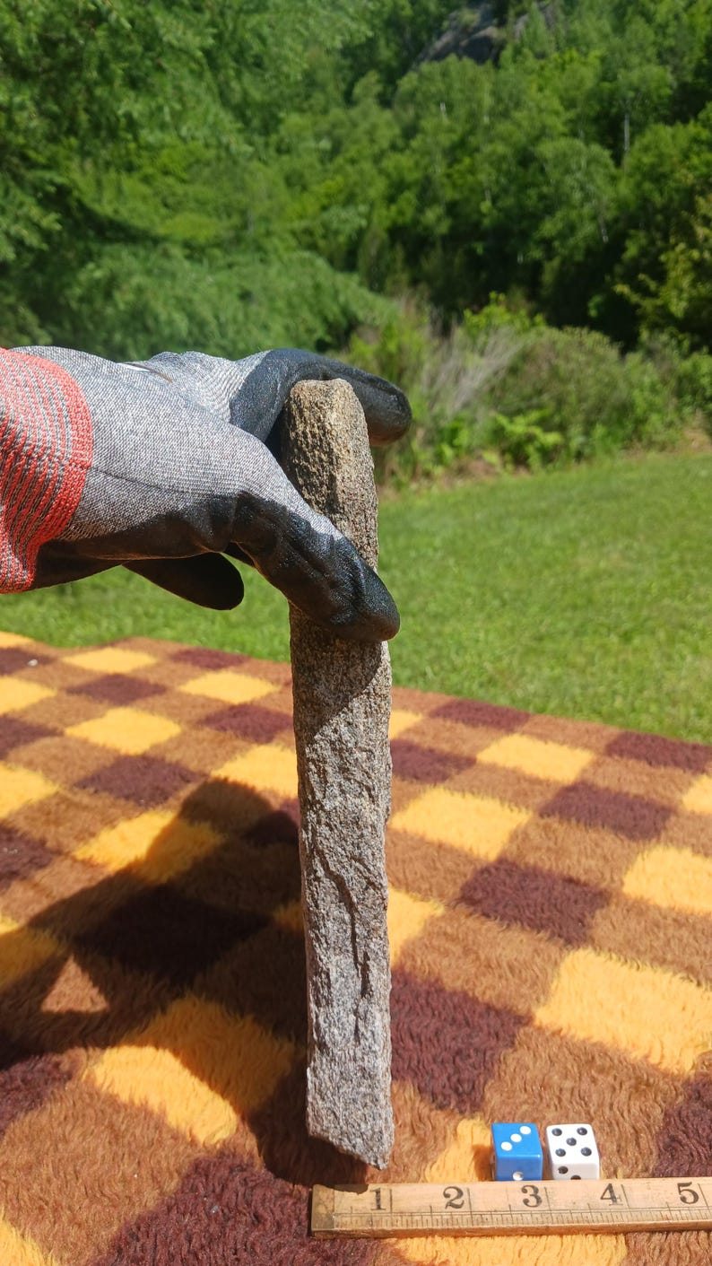 Stone Nature Ruler Large Raw Flagstone Natural . Unique Find Flat River Stone From ...