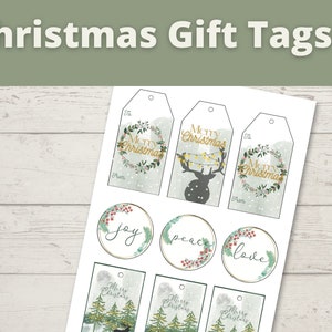 Printable Deer Gift Tags