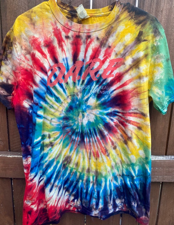 DARE Reverse Rainbow Spiral Tie Dye 