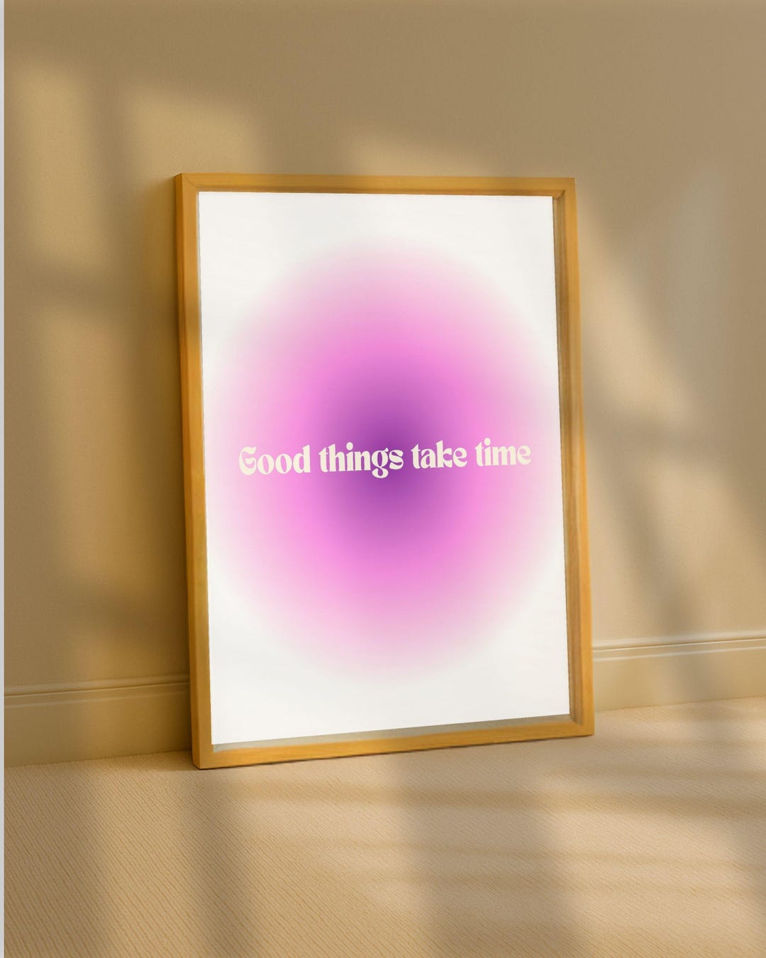 Purple Grainy Gradient Affirmation Poster Instant Download, Good Things ...