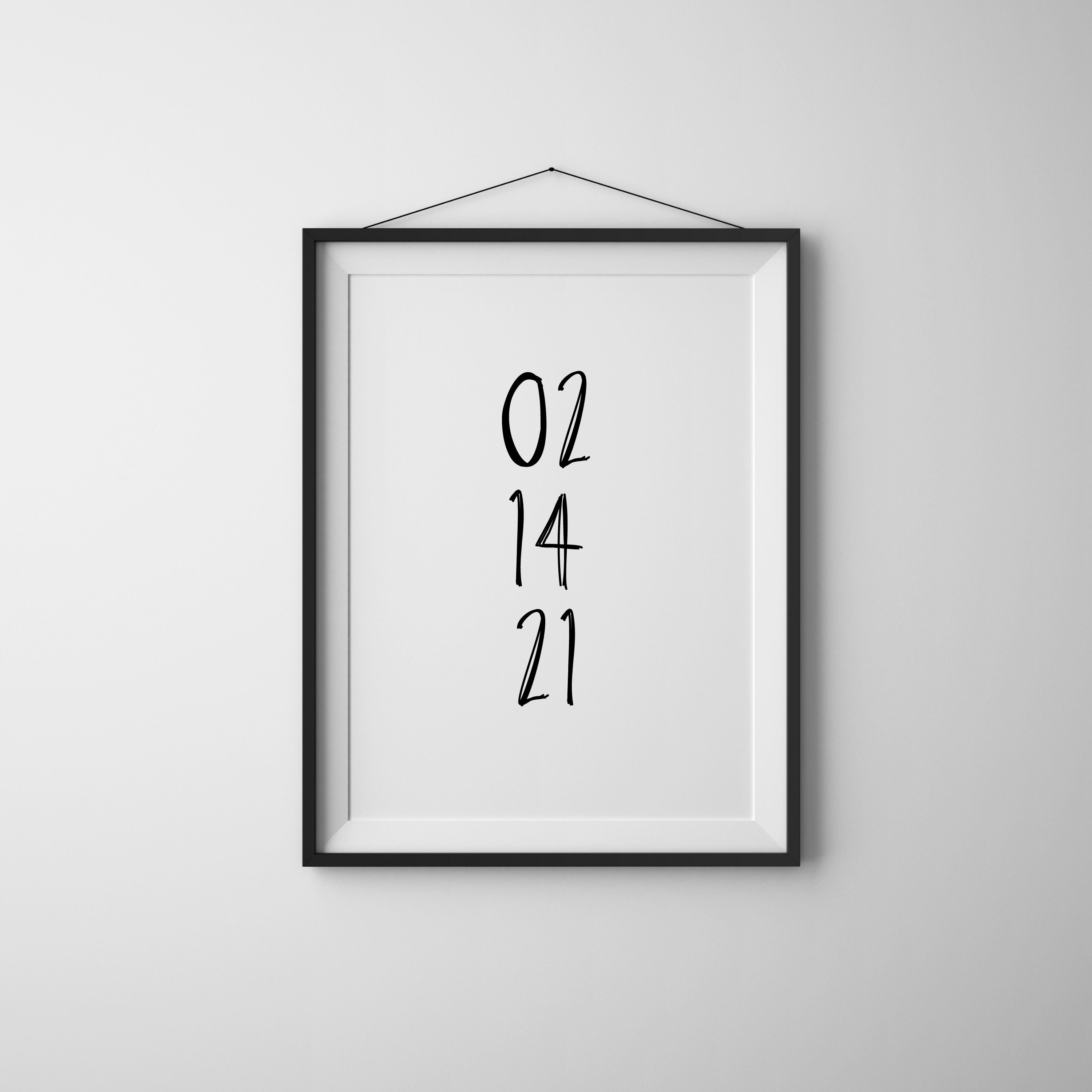 Custom Printable Date // Custom Date Print // Custom sign // | Etsy