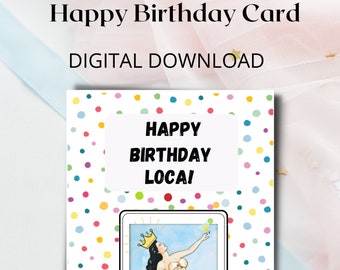 Happy Birthday Card | Mermaid | Serena | Loca | Digital