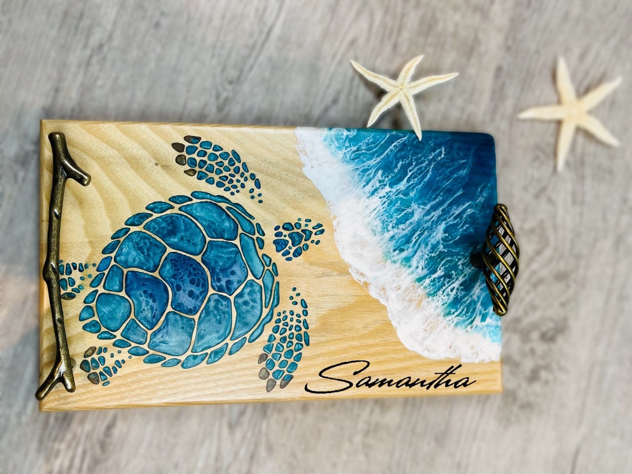 Personalized Cutting Board, Gift For Her, Resin Charcuterie Board, Handmade Serving Tray, Epoxy Resin Art, Anniversary Gift Homewarming Gift