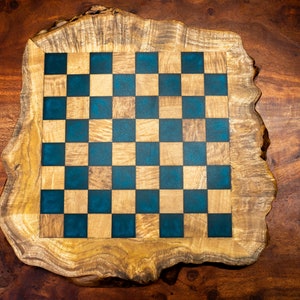 Epoxy Chess Board,Handcrafted Chessboard, Resin and Wood Chess Board, a Luxury Personalized Gifts