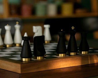 Handmade Chess Set, Premium Chess Board, Luxury Board Game, Chess Enthusiast Gift, Luxury Gift for Him