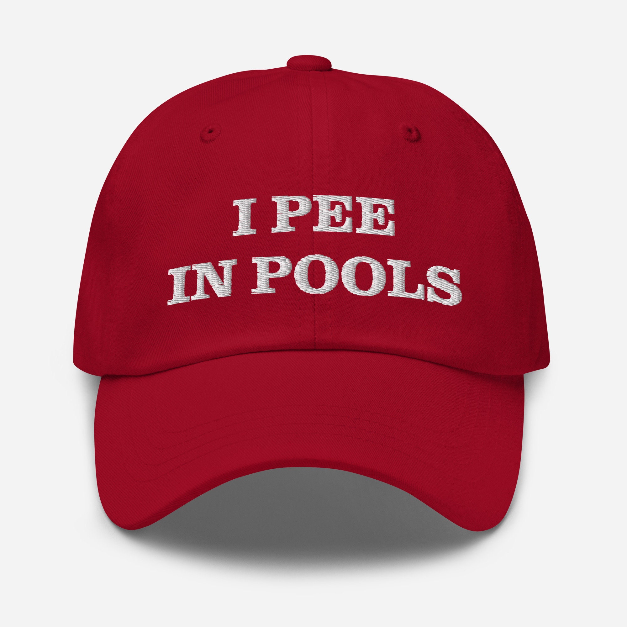 I Pee in Pools Hat Funny Dare Gag Gift Hat Embroidered Dad Hat Etsy