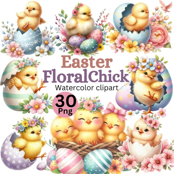 Watercolor Easter Clipart Bundle, Spring Clipart,Easter Bunny,Easter Egg, Easter Basket PNG, Happy Easter png,Tulip Clipart, Fairy Garden
