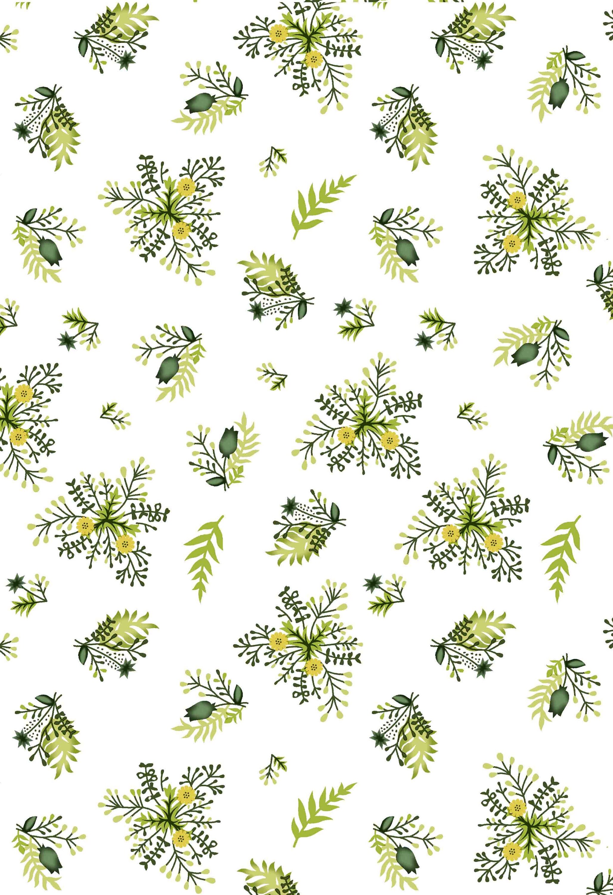 Greenery Leaves Seamless PatternWatercolor Floral Surface Etsy