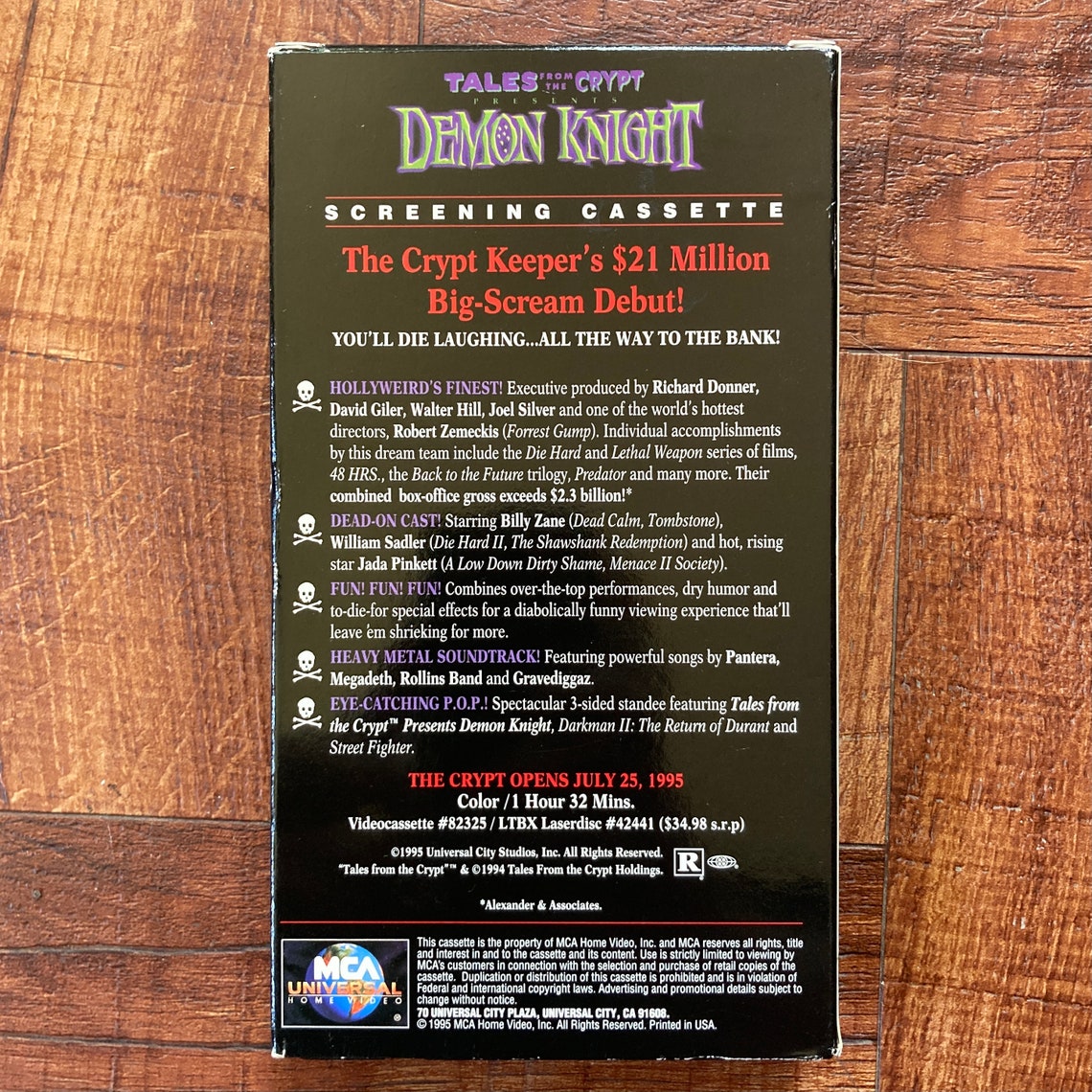VHS 'Tales From The Crypt Presents Demon Knight' Etsy