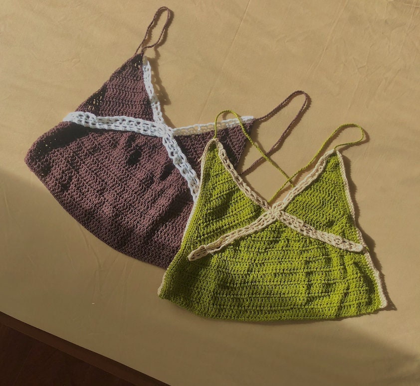 Crochet Contrast Lace Top PATTERN 