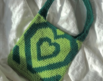 PATTERN ONLY: Inverted Hearts Crochet Bag