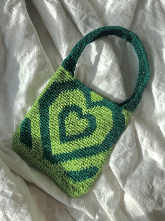 crochet heart bag pattern