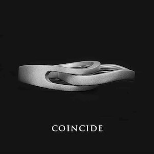 Coincide Themed Couple Minimalist Customized Silver Statement Matching Long Distance Rings Anniversary Boyfriend Girlfriend Promise Rings