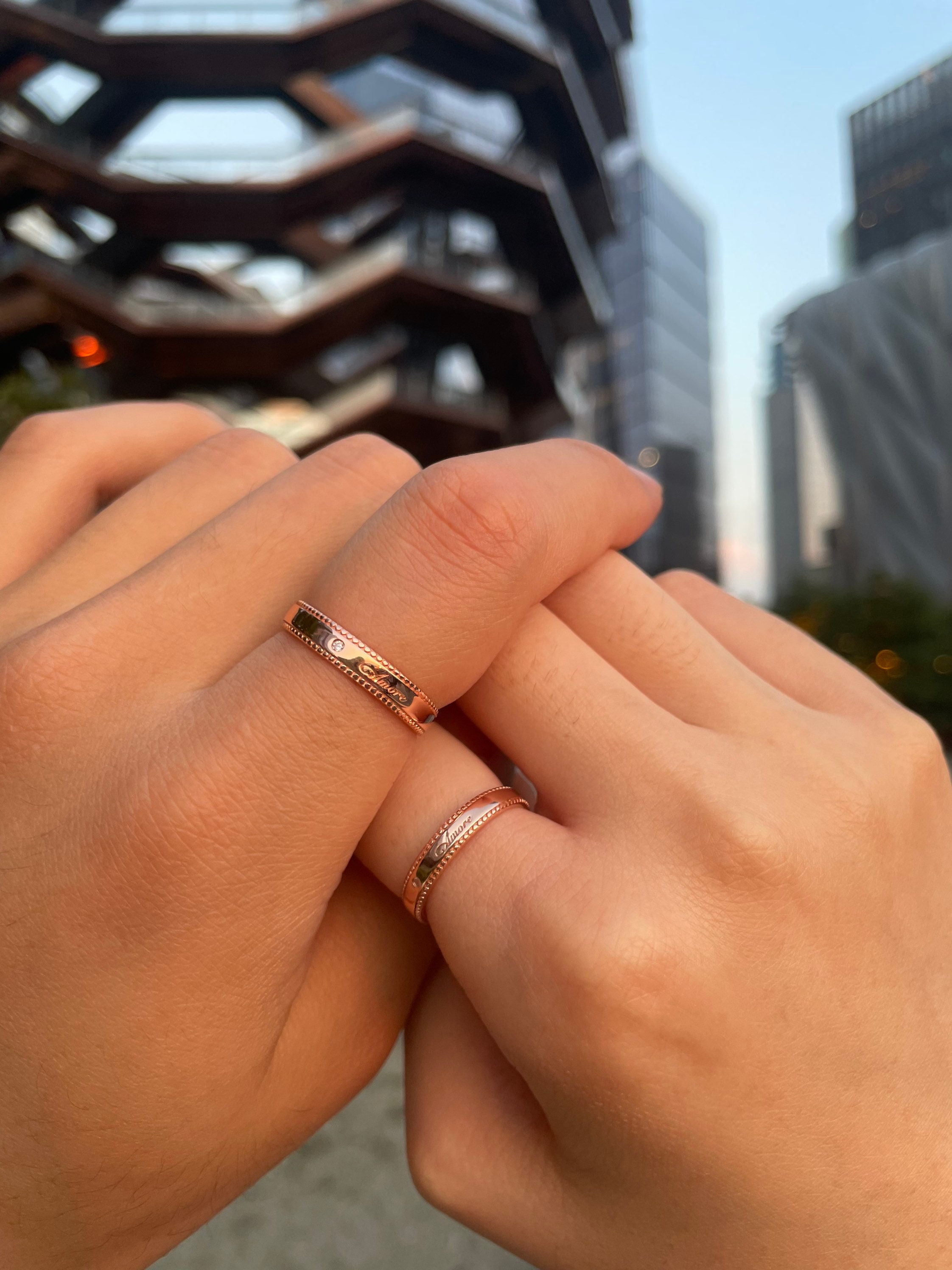 Open Italian Adjustable Gold Silver for Cute - Anniversary Rings Band Couple Boyfriend Promise Statement Gift Etsy Rose Girlfriend Amore Love