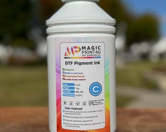 DTF Pigment Ink Set: CMYK + White Ink for Vibrant Transfers
