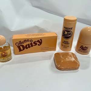 Vintage Babe Faberge Gift Set Fragrance Soap Shavers Splash