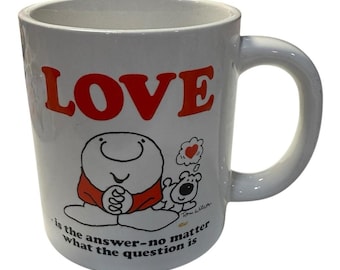 Vintage Ziggy “LOVE” Stoneware Mug – 1980 – Tom Wilson